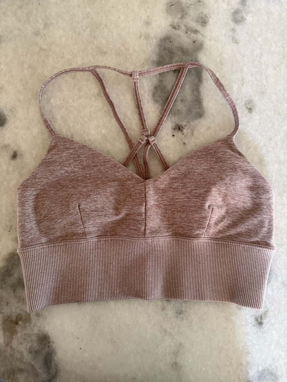 Alo Yoga Alosoft Lavish Sports Bra in Pink Heather